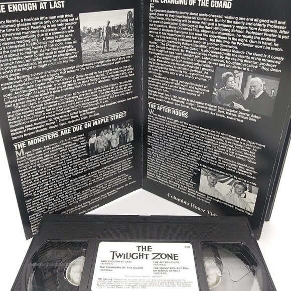 Twilight Zone VHS - 4 Episodes - Columbia House Video Horror Drama Sci Fi Comedy - Picture 11 of 12